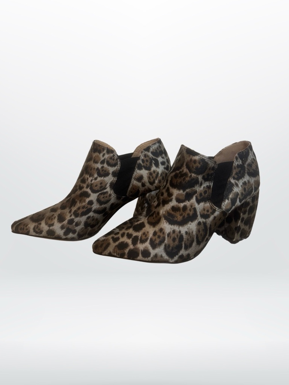 Antonio Melani Maxinee Animal Print Block Heel Ankle Boots Sz 7.5